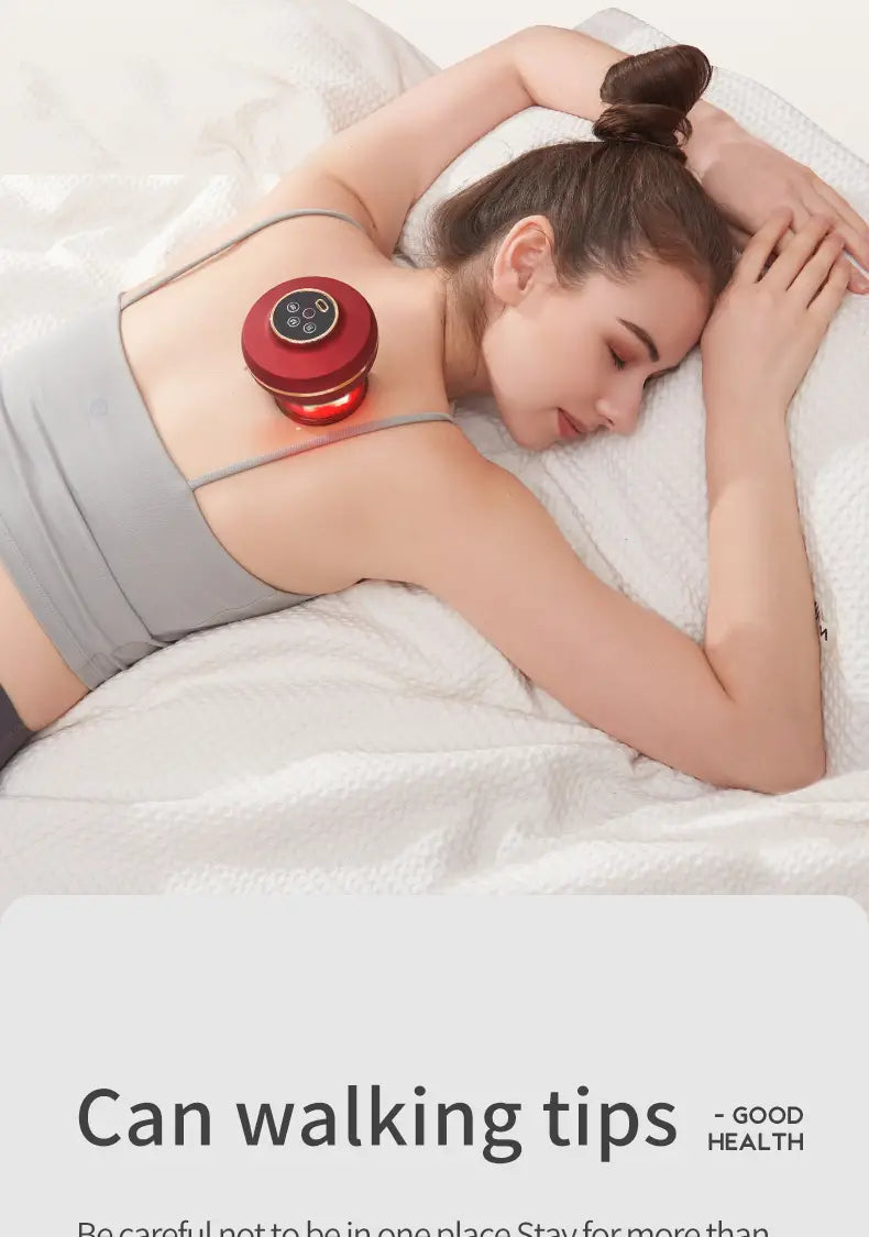 Portable Electric Cupping Massager with Red Light 2 Cups